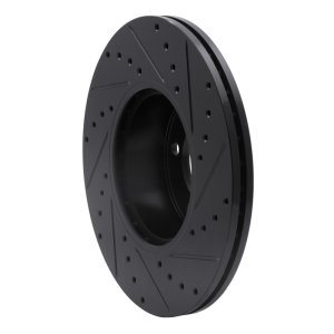 BMW 430i xDrive Brake Rotor (1) - Front Left - R1 Concepts - Drilled & Slotted - Black - `07-`21